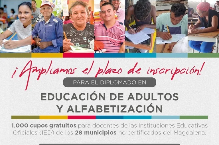 Aviso con la nueva fecha de ampliación del Diplomado de Adultos y Alfabetización