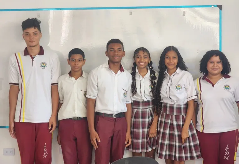 Seis estudiantes Institución Educativa Macondo